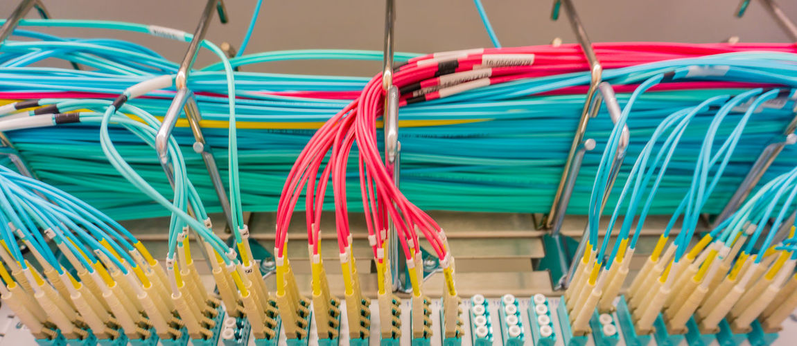 Close-up of computer cables