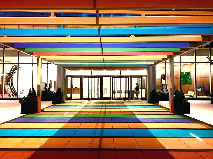 Multi colored corridor