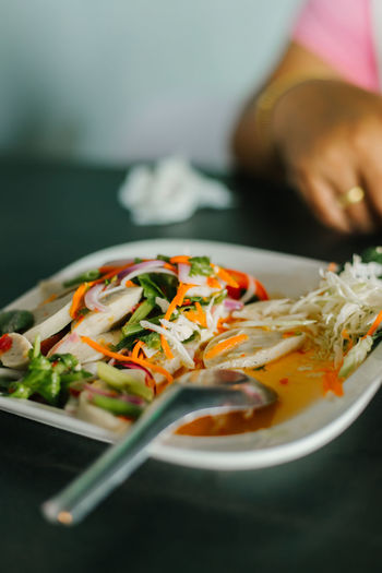 Close-up of food in plate
