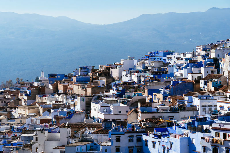 The famous blue town, chefchaouen, morocco.