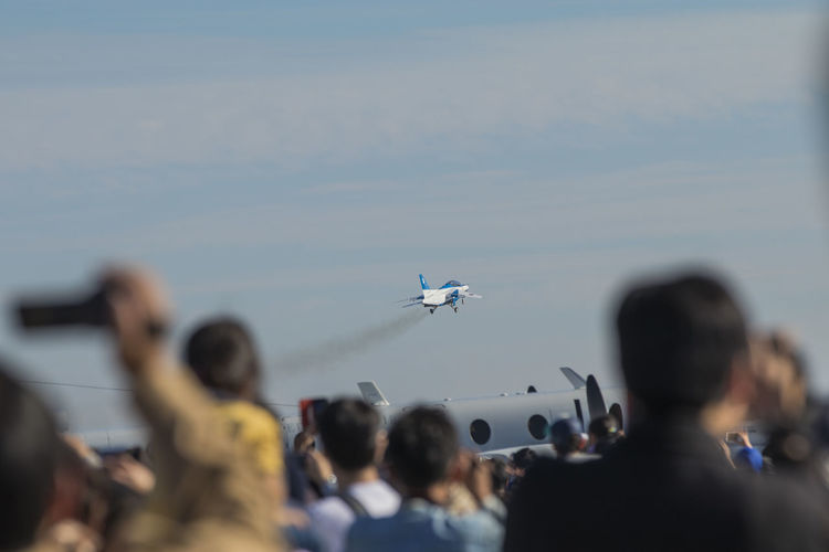 Airplane flying in sky