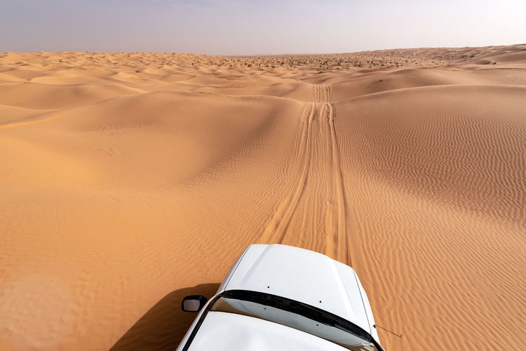 Scenic view of desert against sky