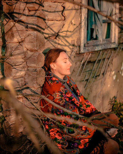 Young woman looking away