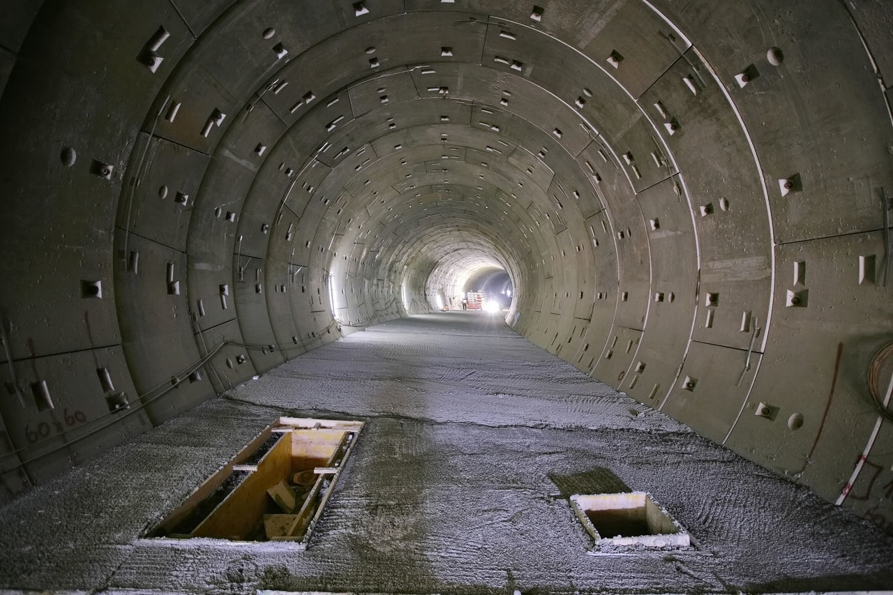 INTERIOR OF ABANDONED TUNNEL