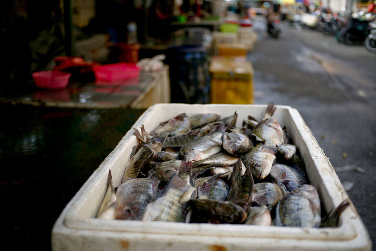 Close-up of food for sale at market stall
