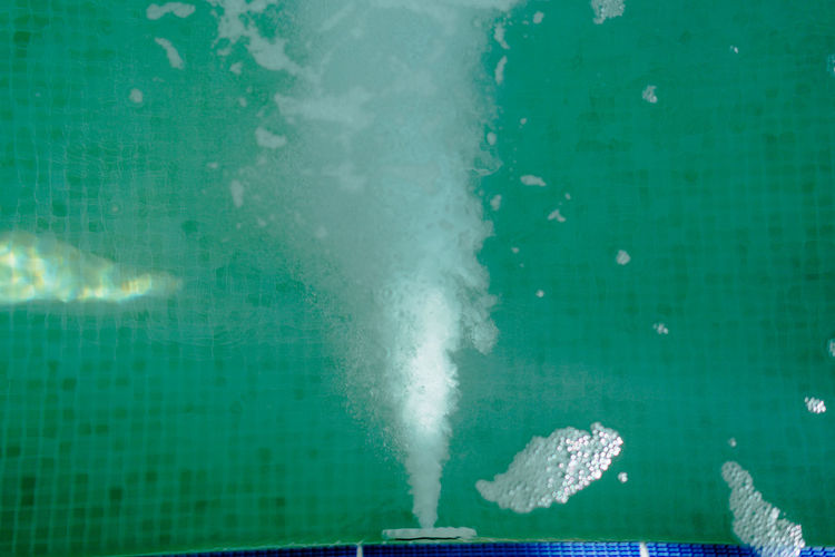 Close-up of swimming pool in sea