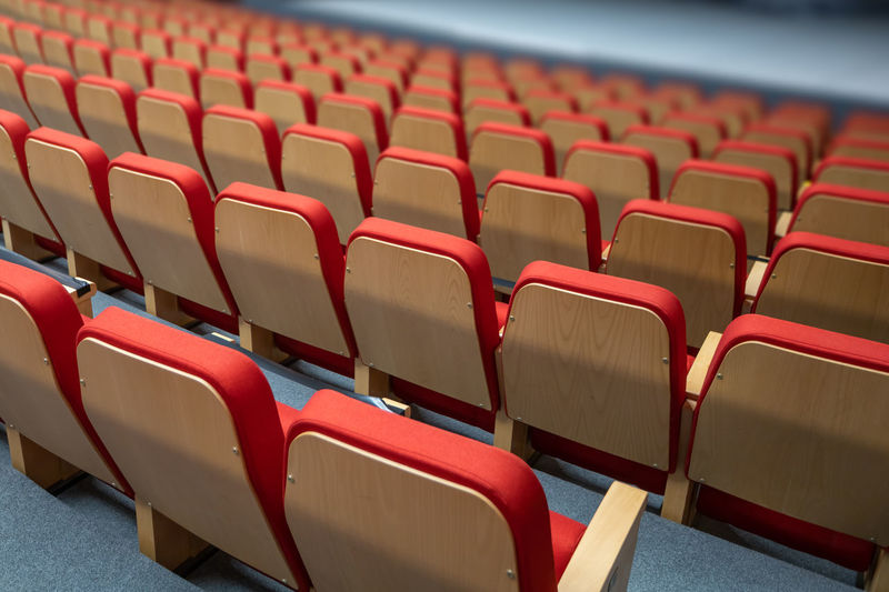 Empty seats at the theater
