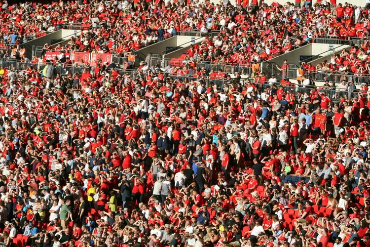Full frame shot of fans at stadium