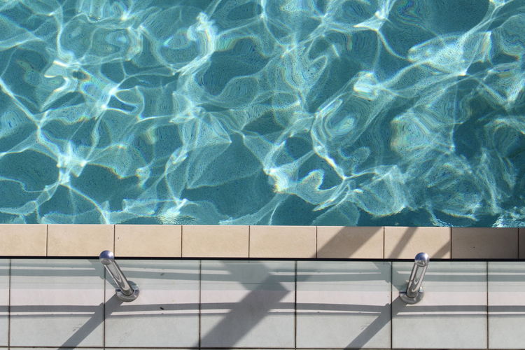 High angle view of swimming pool