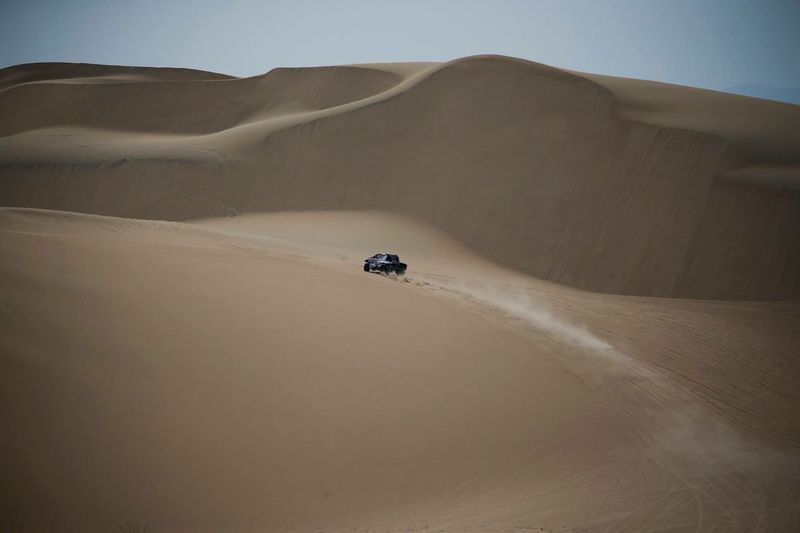 Aerial view of a desert