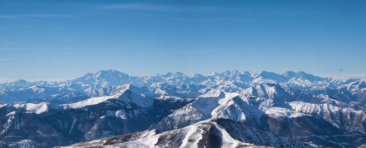 View of dufourspitze from garzirola mountain