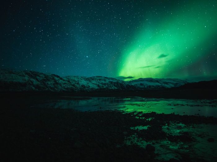 Aurora borealis in iceland