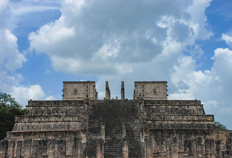 The maya ruins at chichen itza in in the jungle of the yucatan in mexico