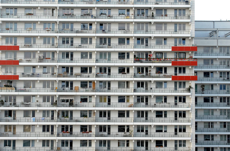 Residential buildings in city