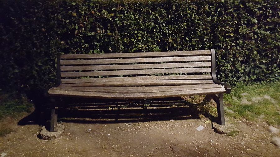 Wooden bench on bench