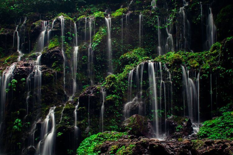 Beautiful view of banyumala waterfall