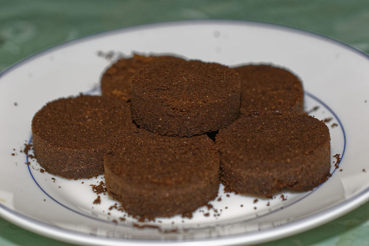 Close-up of cake in plate