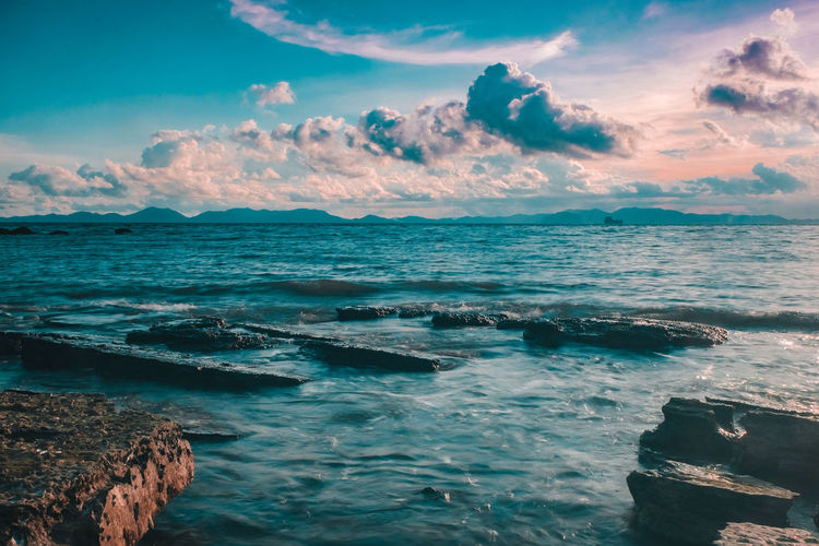 Scenic view of sea against sky