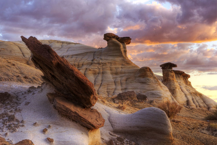 Rock formations against sky