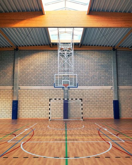 View of basketball hoop