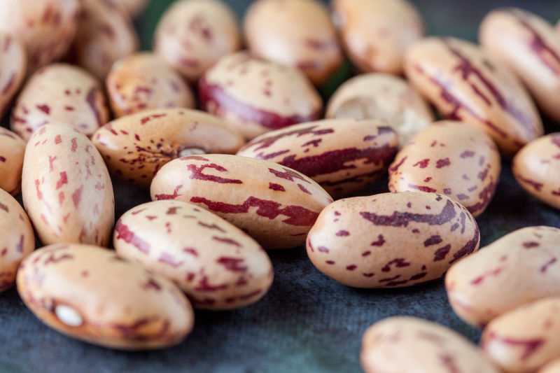 Close-up of kidney beans on table