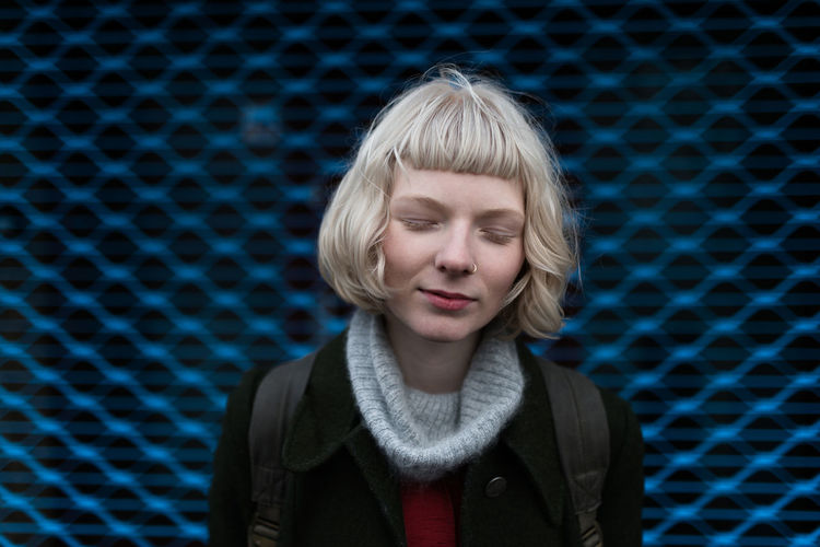 Adult Adults Only Beautiful Woman Beauty Blond Hair Casual Clothing Close-up Day Front View Hamburg Headshot Indoors One Person One Woman Only One Young Woman Only Only Women Pattern People Portrait Real People Sweater Young Adult Young Women Capture Tomorrow