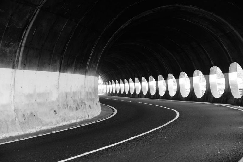 Road in tunnel