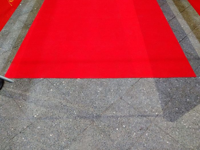 Close up of red carpet