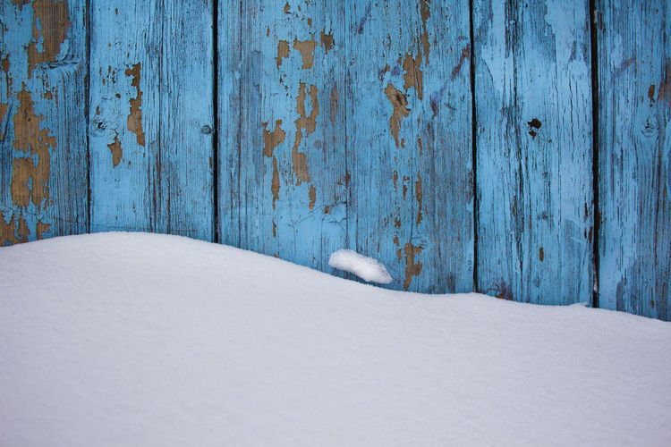 Close-up of snow covered wall