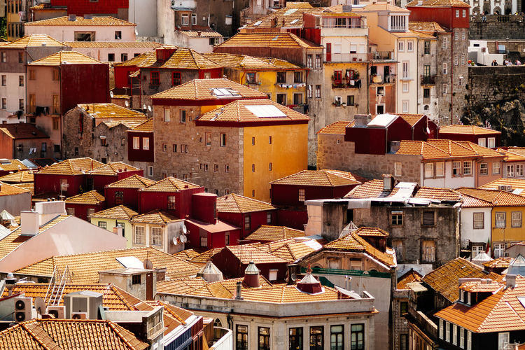 High angle view of cityscape
