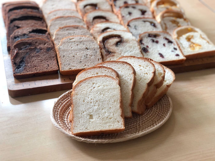 Close-up of breakfast on table