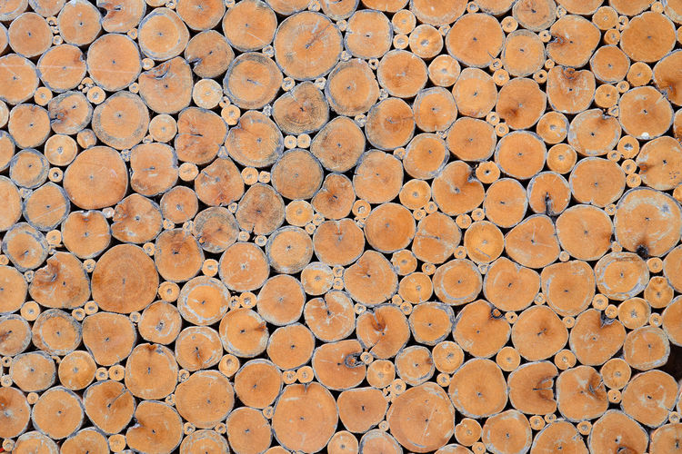 Full frame shot of logs