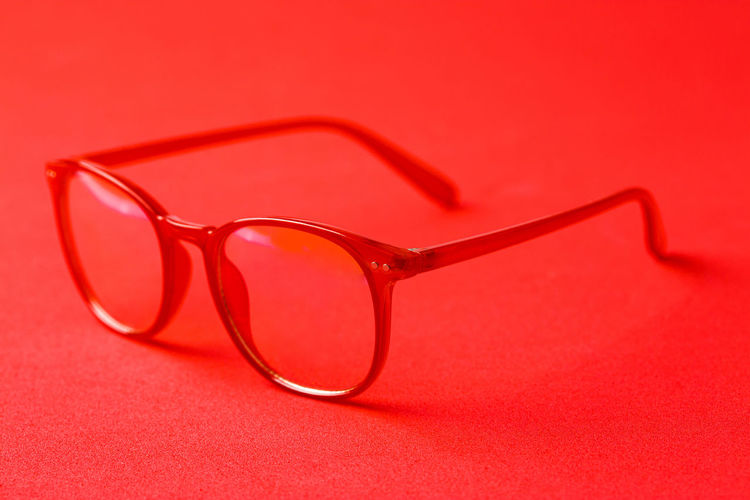 Close-up of eyeglasses on sunglasses