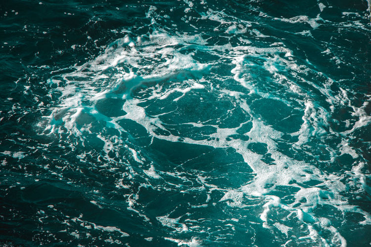 High angle view of swimming pool in sea