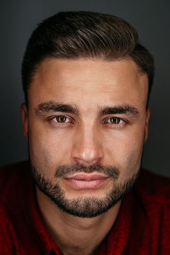 Close-up portrait of young man