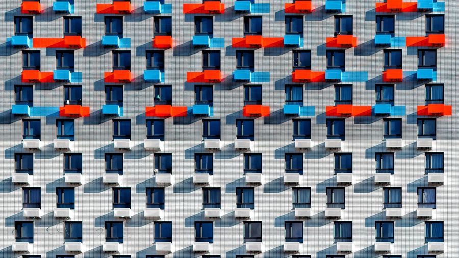 Full frame shot of modern building