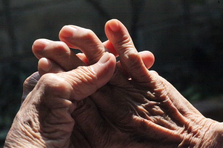 Close-up of hands