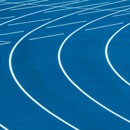 Close up view of sports track
