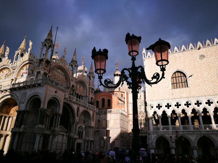 Low angle view of doge palace against sky