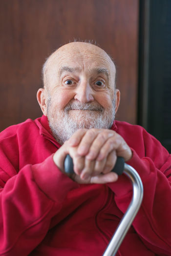 Close-up of senior man wearing sunglasses