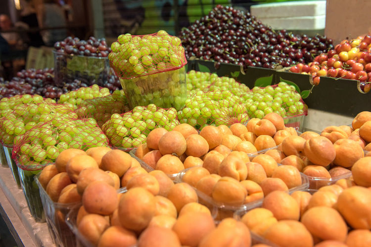 Fresh fruits in mahane yehuda market jerusalem, israel
