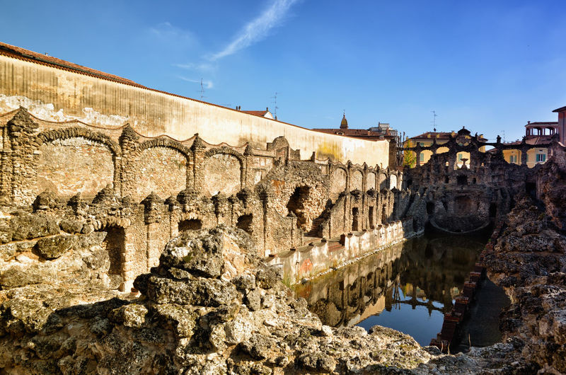 Panoramic view of fort against blue sky