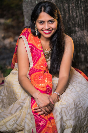 Portrait of smiling young woman