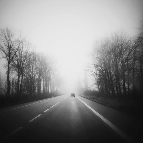 Road passing through country road