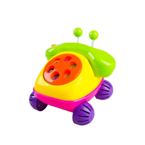 Close-up of multi colored toy against white background