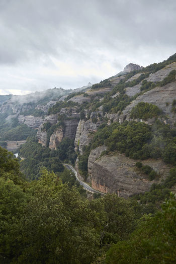 A road in the middle of the mountains