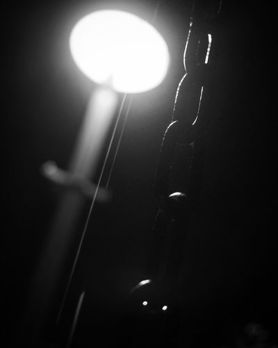 Light bulb at night