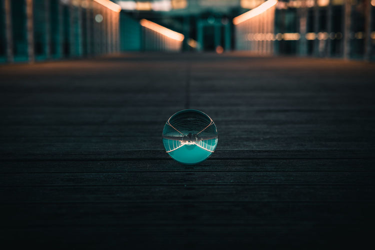 Close-up of bubble on glass
