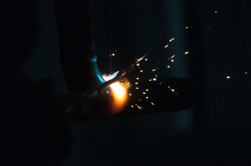 Illuminated lights at night