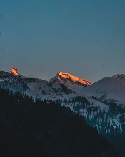 The last kiss of the sun on the beautiful pulga peak from the tosh valley. 
